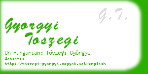 gyorgyi toszegi business card